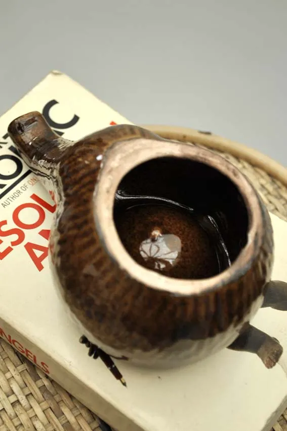 1970s Ceramic Pipe Shaped Ashtray Pipe Stand