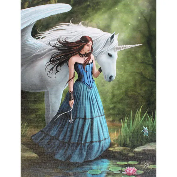 Anne Stokes Enchanted Pool Unicorn Picture
