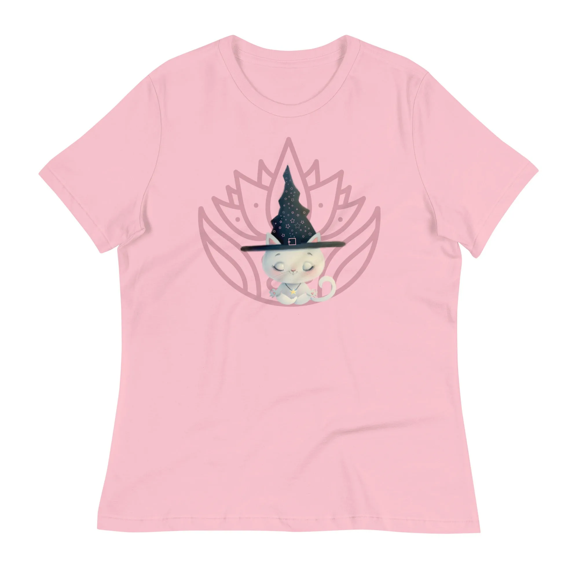 Axolotl witch with lotus print tee for women - Lioness-love.com