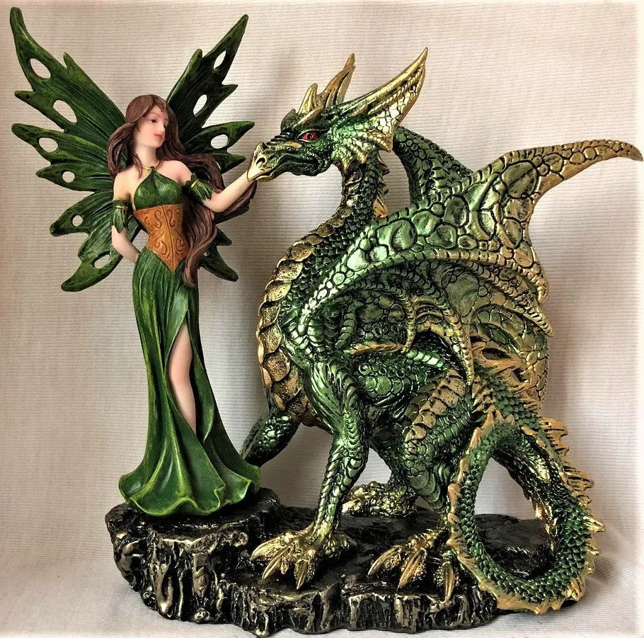 Forest Fairy with Large Dragon