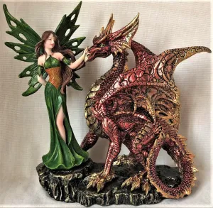 Forest Fairy with Large Dragon