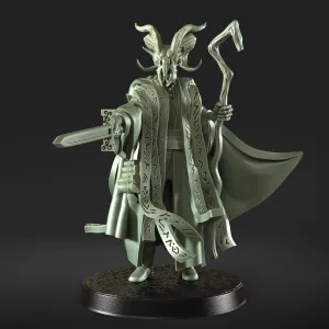 Gerd - Demon Wizard Sorcerer Figure 12k   Base   BONUS Print 3D RPG Miniature Gift Idea mini | Dungeons & Dragons | Tabletop | RN Estudio