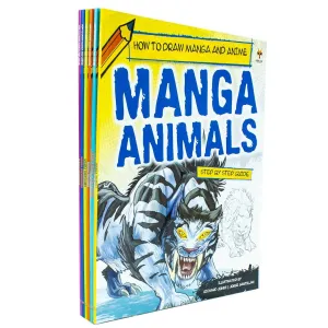 How To Draw Manga and Anime Series Step By Step Guide For Beginners 6 Books Collection Set - Ages 8-14 - Paperback