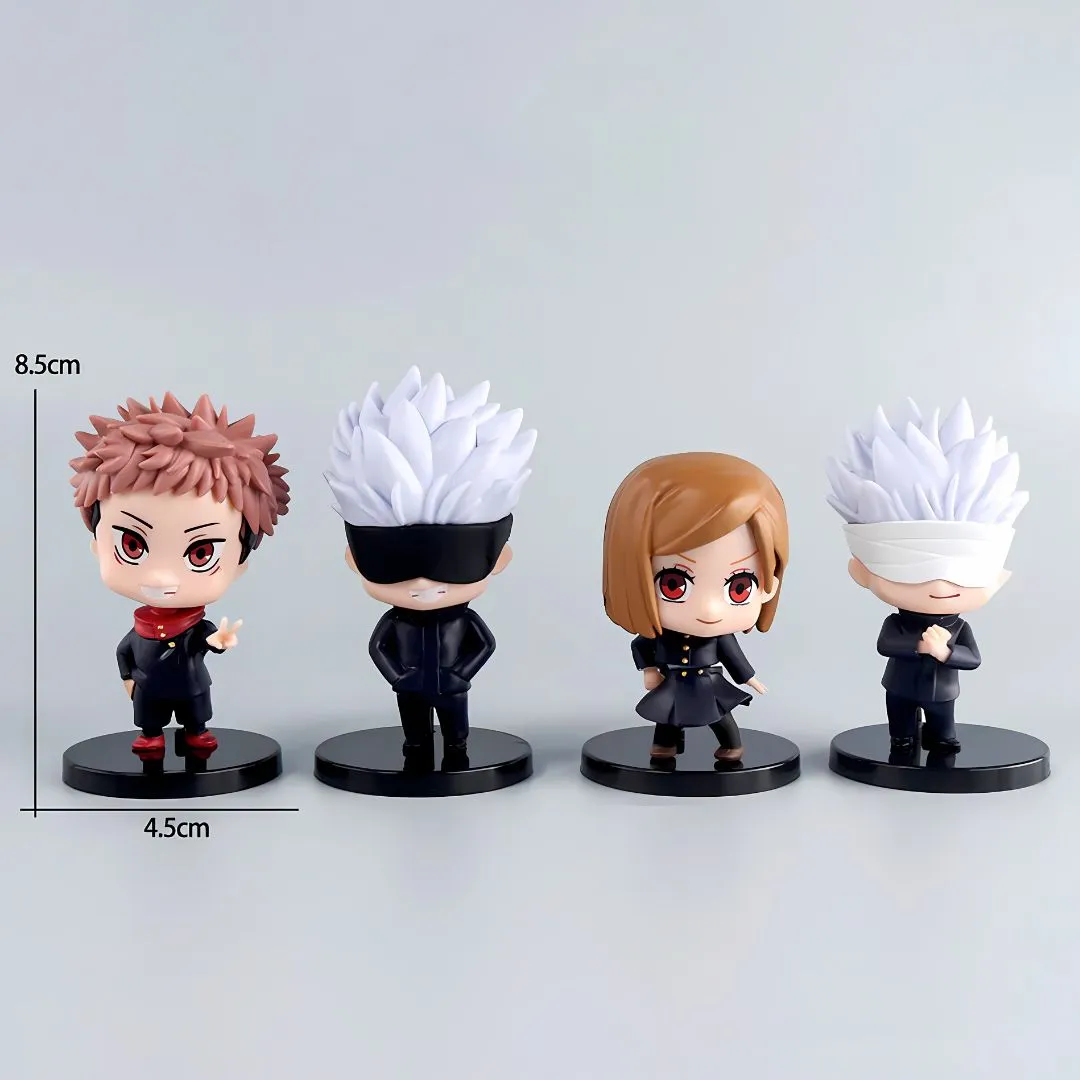 Jujutsu Kaisen Chibi Collectibles | Cute Anime Figures Set of 4