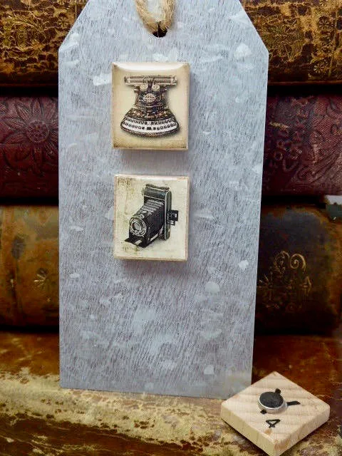 Magnet set - Recycled - Upcycled - Vintage scrabble tile Magnet Gift Set - by SteampunkJunq