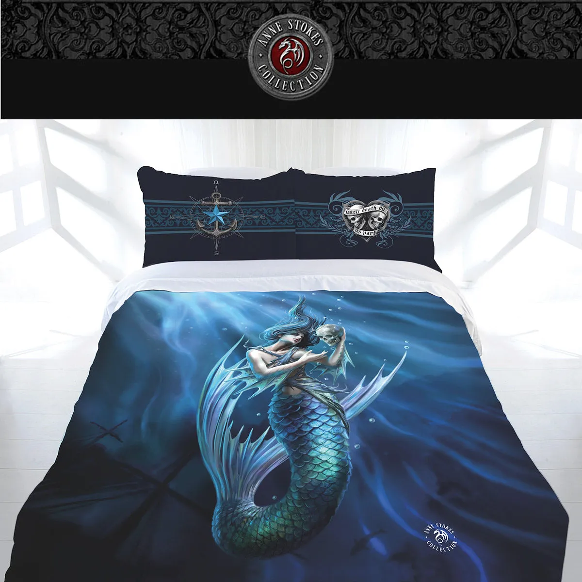 Sailors Ruins Mermaid Quilt Cover Set by Anne Stokes